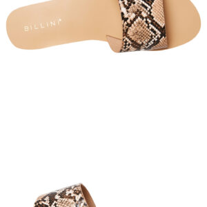 Womens Crete Slide Camel Snake